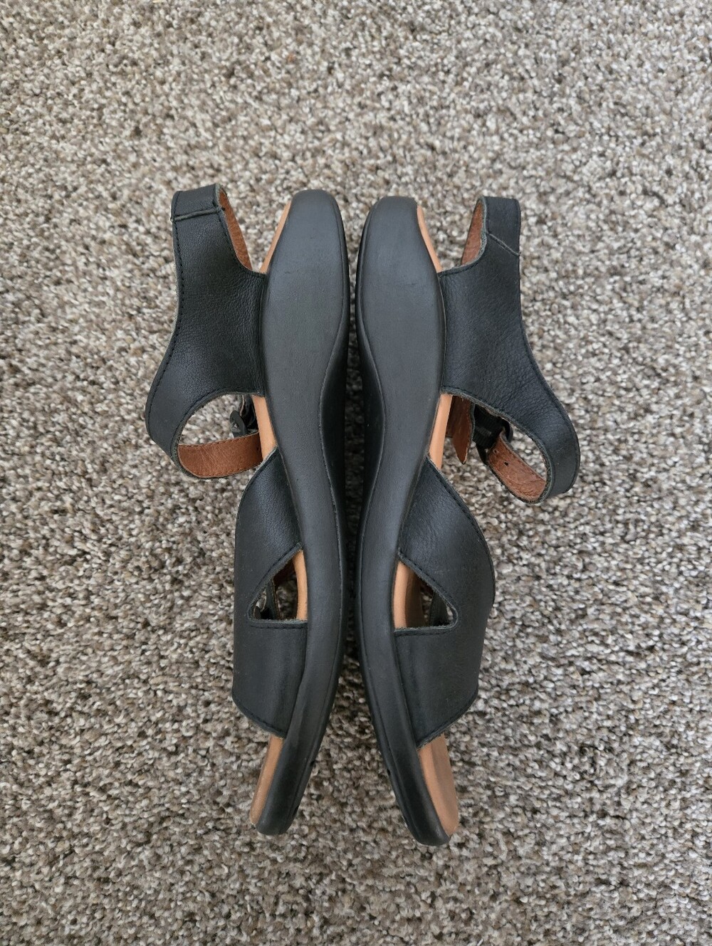 Chaco Black Leather Strappy Sandals Hiking Casual Women's US Size 8 - Picture 3 of 12